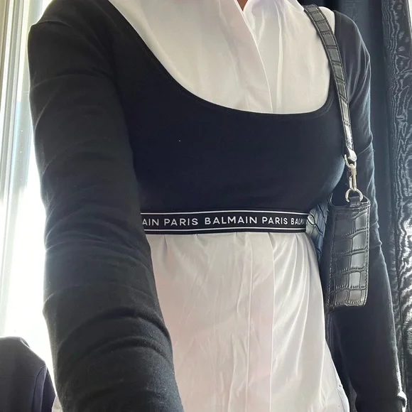 Authentic Balmain crop top in size small - Picture 5 of 11